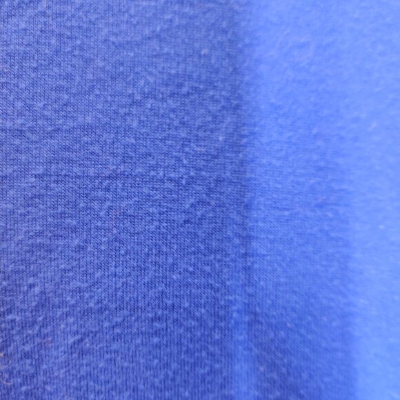 Blue Short Sleeve Casual Shirt Scoop Loose Fit Tunic Tops Summer Button Small - Picture 6 of 6